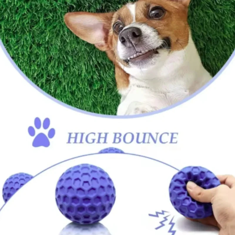 Indestructible Rubber Ball Dog Toy – Interactive Chew & Teeth Cleaning Toy