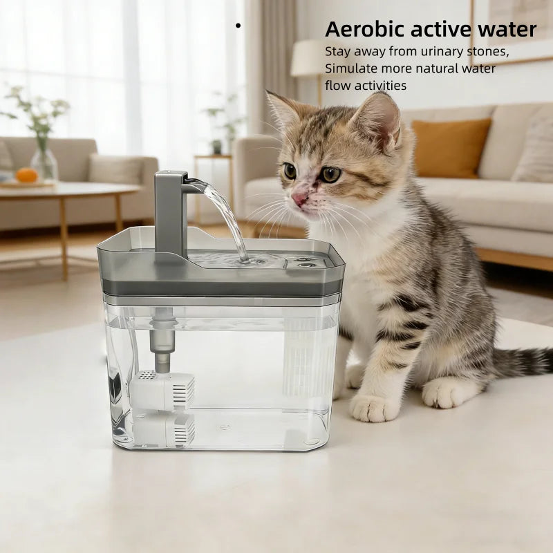 1.5L Automatic Cat Water Fountain – USB Pet Drinking Dispenser with Filter & Quiet Pump