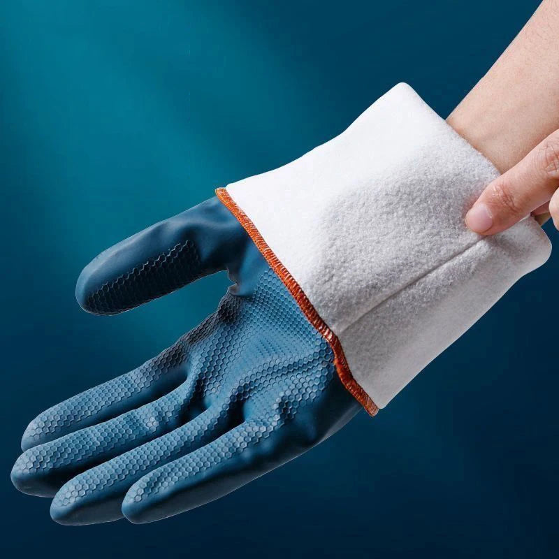 Waterproof Cleaning Gloves with Fleece Lining for Kitchen Bathroom and Household Cleaning