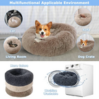 Super Soft Plush Cat Bed – Washable Donut Pet Bed for Cats and Small Dogs