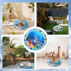 Pet Water Sensory Play Mat for Cats and Dogs Thickened Cooling Pad Interactive Self Play Toy for Pets Summer Indoor Activity