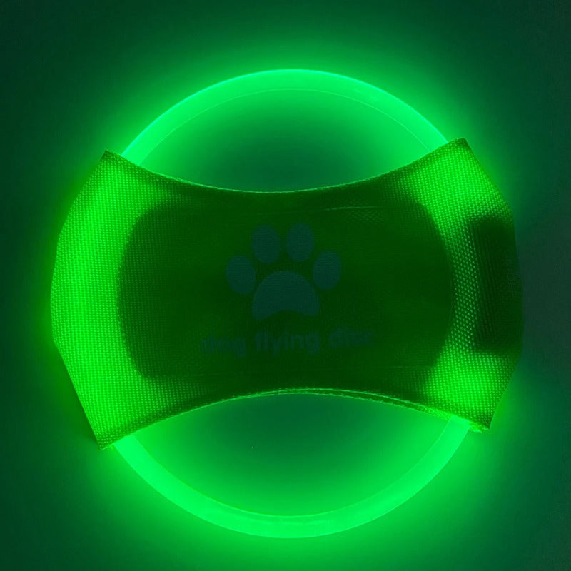 LED Light Up Dog Flying Disc – 3 Mode Glowing Frisbee for Night Fetch, Training & Interactive Play