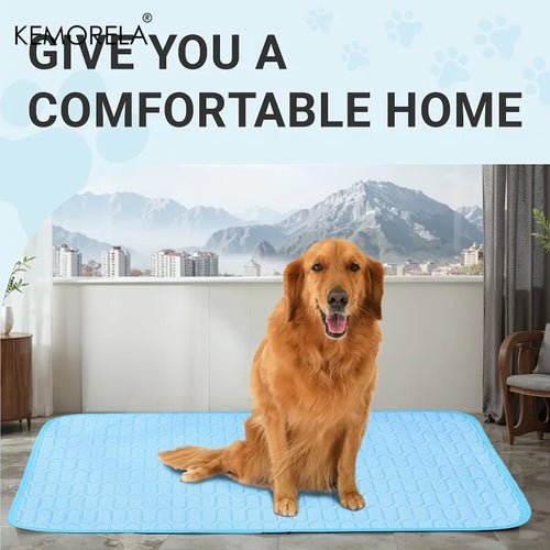 2025 Upgraded Ice-Cool Summer Pet Cooling Mat and Bed – Breathable Sweat-Absorbent Cooling Pad for Dogs, Cats, Puppies & Kittens