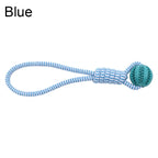 Interactive Cotton Rope Treat Ball Dog Toy – Bite Resistant Teeth Cleaning Training and Puzzle Feeding Toy