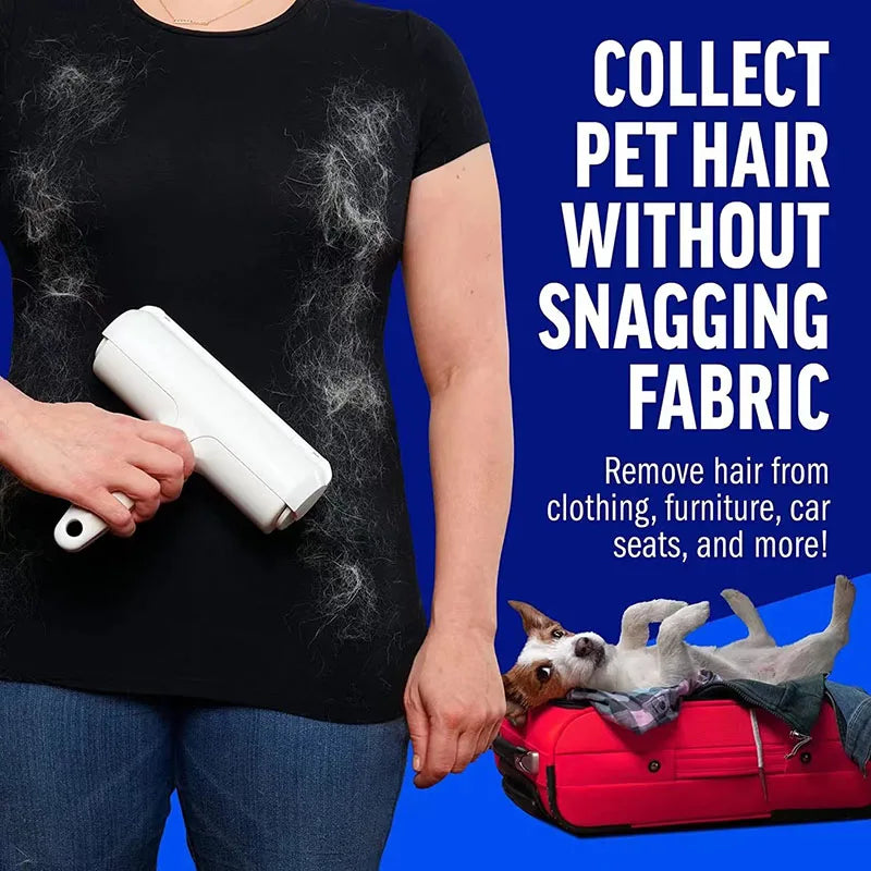 Self-Cleaning Pet Hair Remover Roller – Reusable Dog & Cat Fur Lint Brush