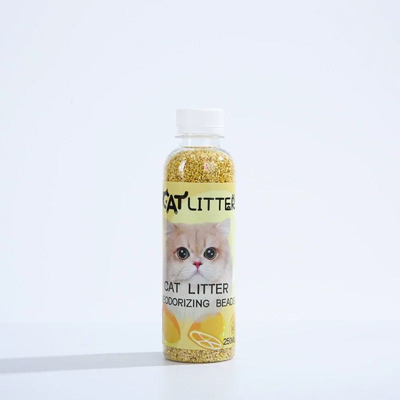 Cat Litter Deodorizing Beads 250ml – Litter Box Odor Eliminator & Pet Odor Neutralizing Freshener