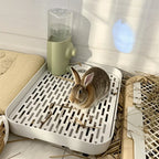 Small Pet Corner Litter Box Toilet Tray – Rabbit, Guinea Pig, Ferret, Hamster & Bunny Potty Training Toilet Box
