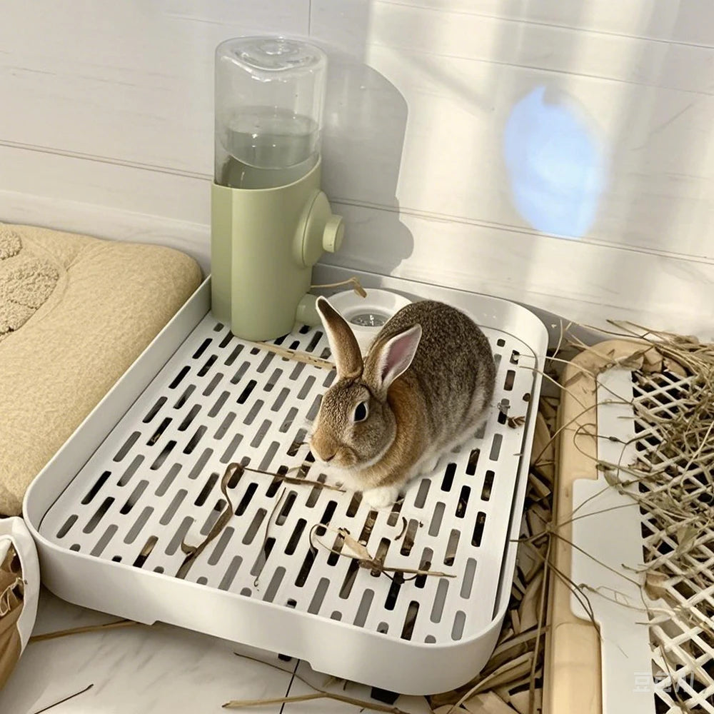 Small Pet Corner Litter Box Toilet Tray – Rabbit, Guinea Pig, Ferret, Hamster & Bunny Potty Training Toilet Box