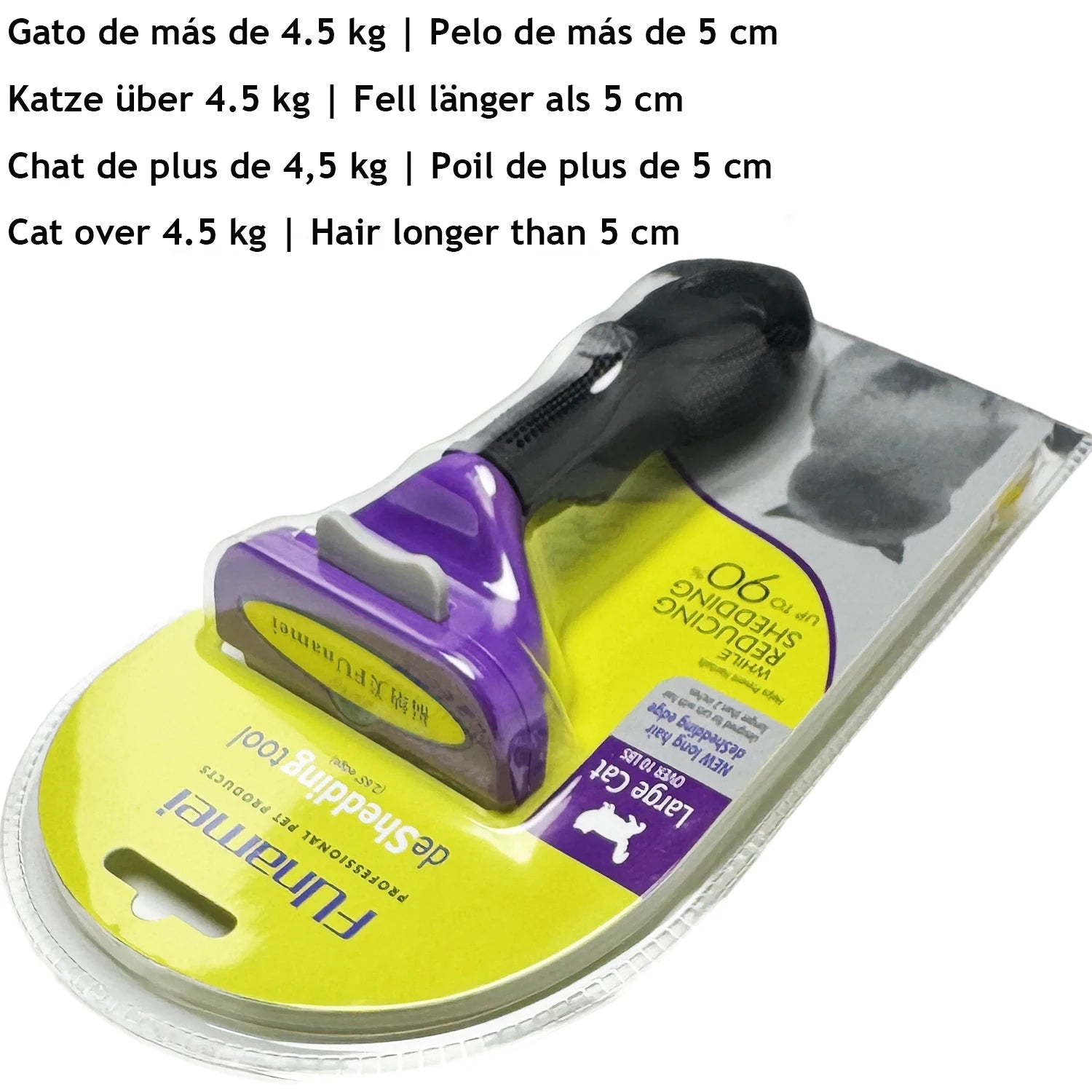Dog & Cat Deshedding Grooming Brush | Undercoat Hair Remover Comb for Long & Short Hair