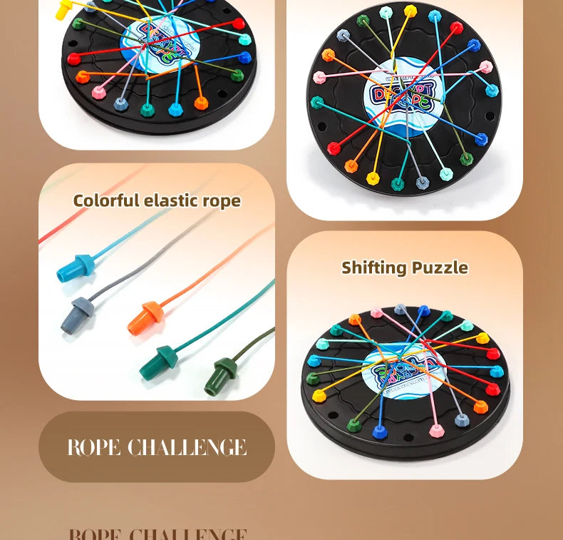 Rope Breaking Challenge Puzzle Toy – Logic Training Knot Untangle Game for Kids and Family Brain Development Toy