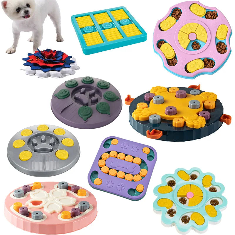 Dog Puzzle Slow Feeder Bowl – Interactive IQ Food Dispenser for Dogs & Cats