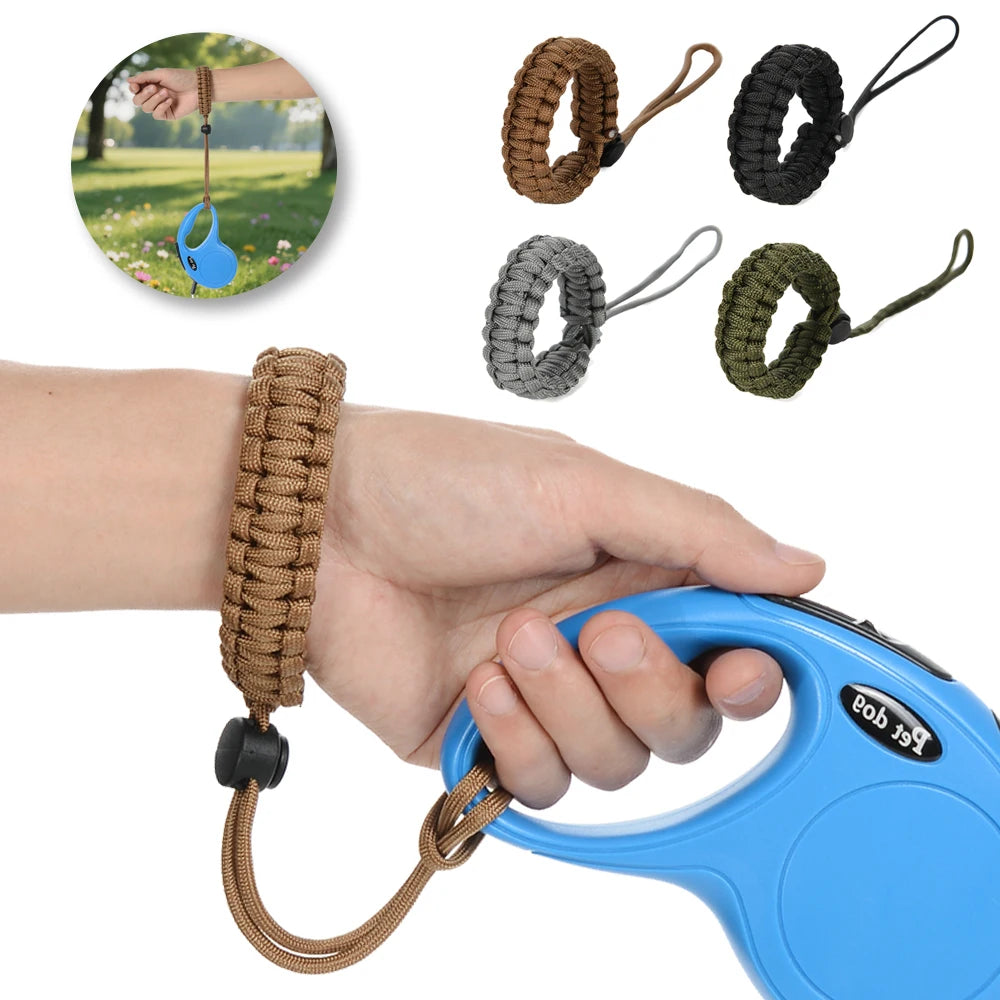 Hands Free Dog Leash Anti-Fall Wrist Strap – Adjustable Nylon Wristband for Puppy and Pet Traction Rope