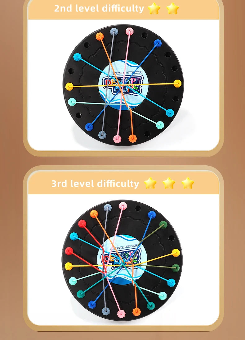 Rope Breaking Challenge Puzzle Toy – Logic Training Knot Untangle Game for Kids and Family Brain Development Toy