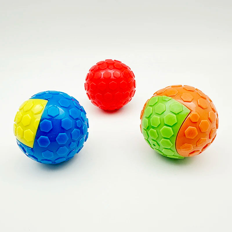 Interactive Dog Sound Rubber Toy Ball – Educational Squeaky Training and Boredom Relief Toy for Dogs
