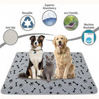 Reusable Puppy Pee Pad 60×40cm | Leak-Proof Absorbent Dog and Cat Training Mat for Home and Travel