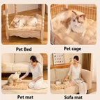 Ultra Soft Faux Fur Pet Blanket Mat for Dogs and Cats | Warm Winter Sleeping Bed Sofa Cushion