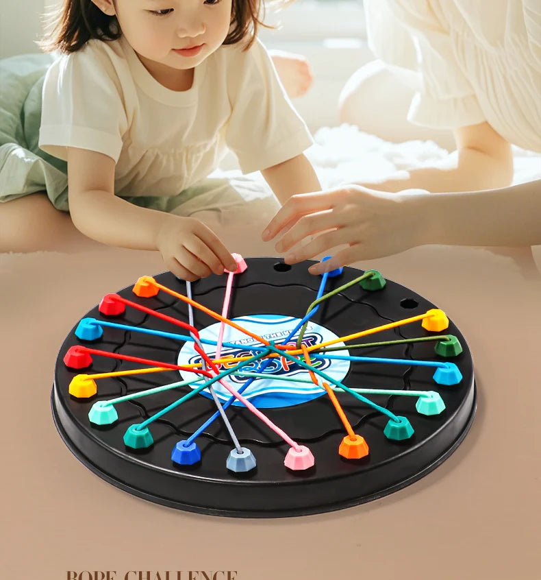 Rope Breaking Challenge Puzzle Toy – Logic Training Knot Untangle Game for Kids and Family Brain Development Toy