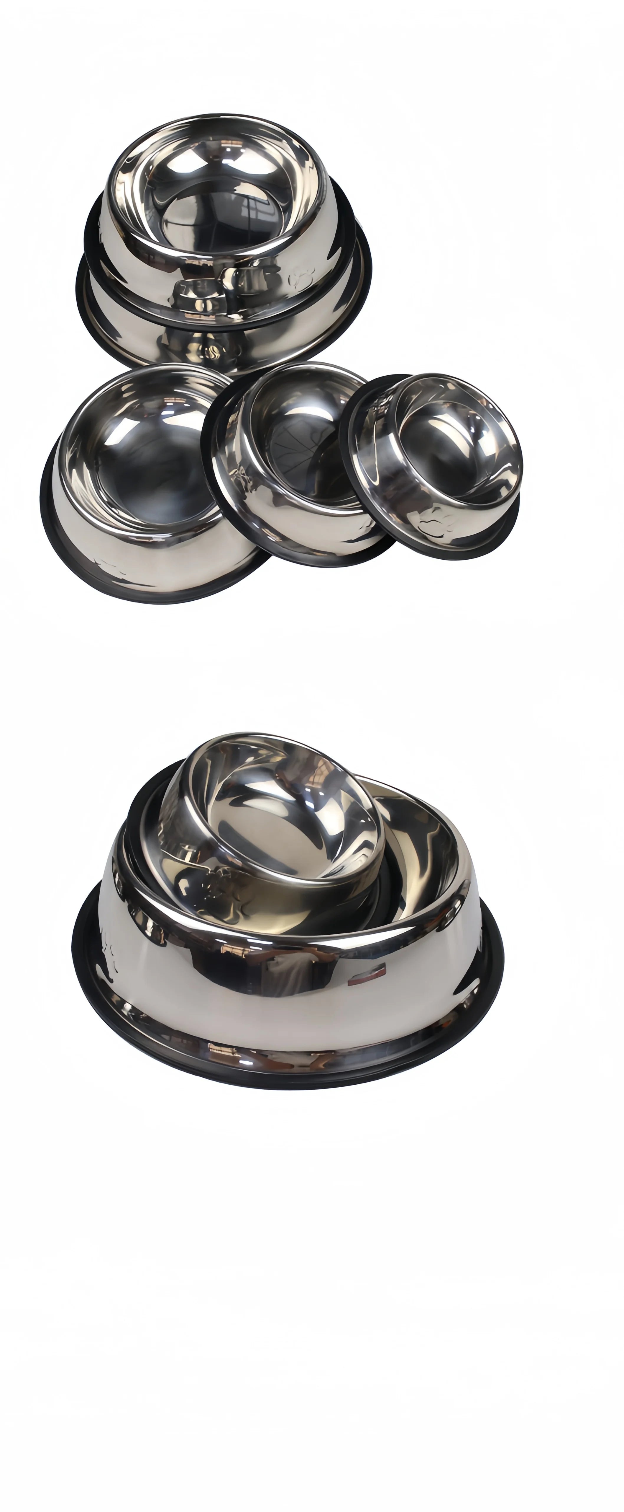 Stainless Steel Pet Bowl – Durable & Easy to Clean (6 Sizes)