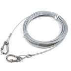 Double-Headed Dog Tie Out Cable Leash – Heavy Duty Steel Wire Outdoor Training Traction Rope