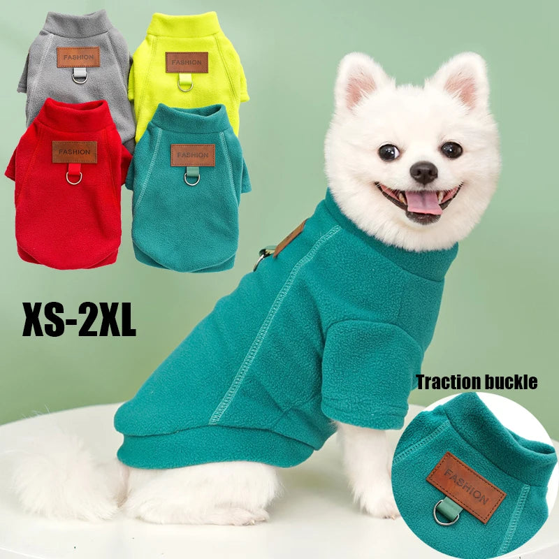 Winter Warm Dog Hoodies Pet Clothes for Small Dogs Fashion Solid Color Puppy Sweatshirt Soft Cat Pullovers Chihuahua Pet Hoodies