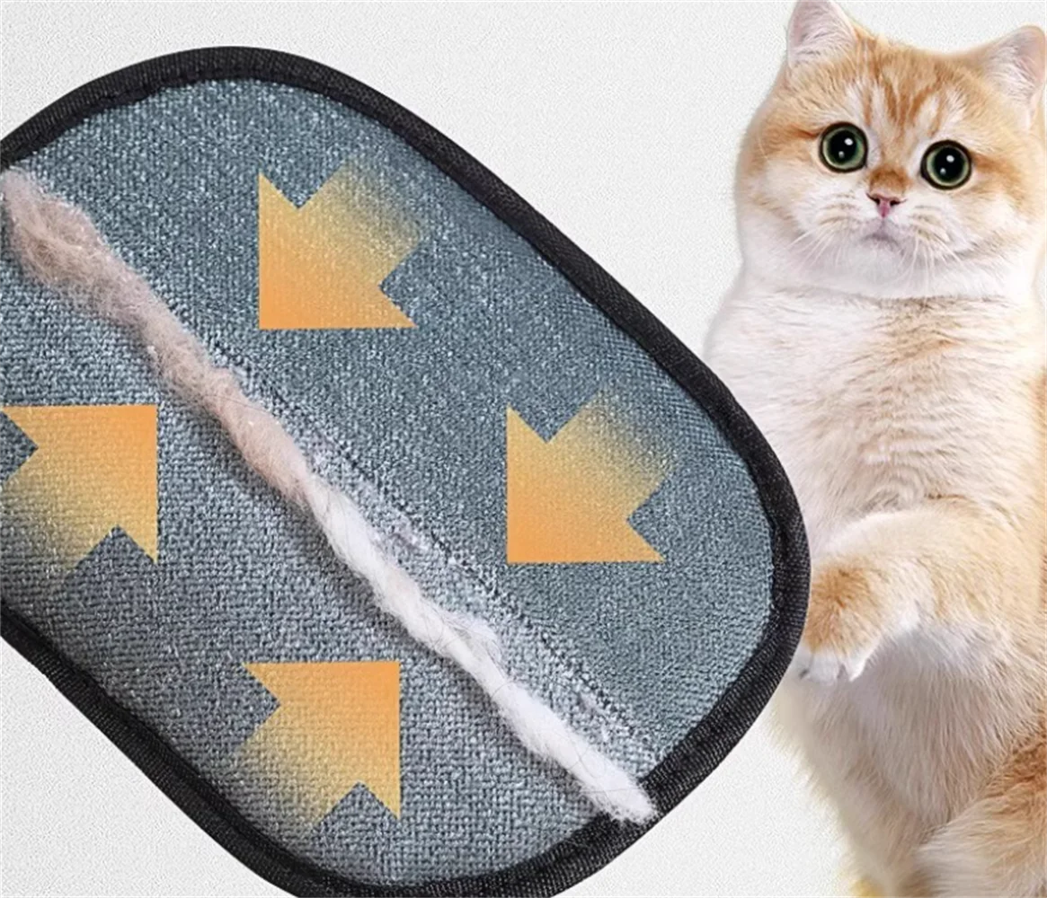 Reusable Pet Hair Removal Gloves – Double-Sided Grooming Mitt for Cats & Dogs