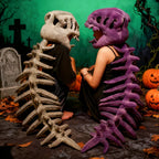Realistic Dinosaur Skeleton Costume Set – Plush Headgear & Dress-Up Accessory