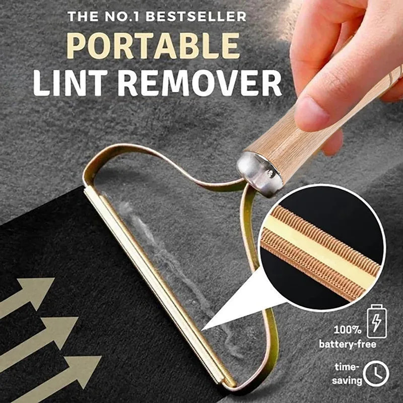Portable Lint Remover Pet Hair Brush – Manual Fabric Shaver for Clothes, Sofa & Carpet Cleaning