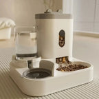 Automatic Dog & Cat Feeder with Water Dispenser – Large Capacity Food Storage Bowl
