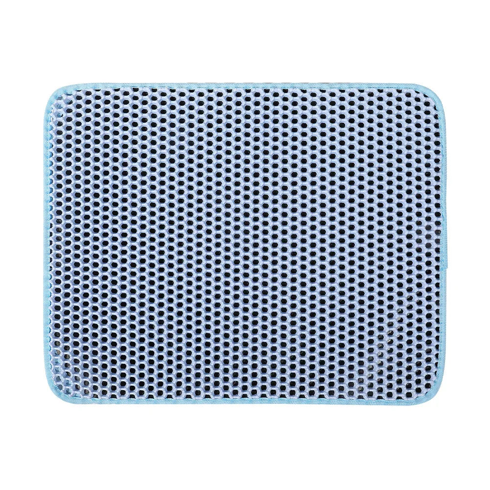 Double Layer Cat Litter Mat – Waterproof Non-Slip Litter Trapper Mat with EVA Honeycomb Design for Cat Litter Boxes