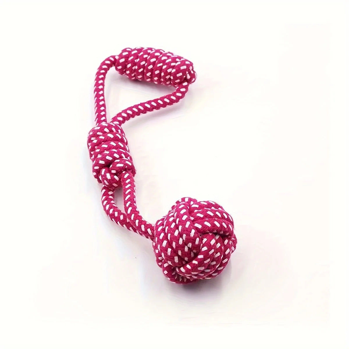 Durable Dog Rope Toy with Ball – All Breed Chew and Tug Interactive Teeth Cleaning Pet Toy