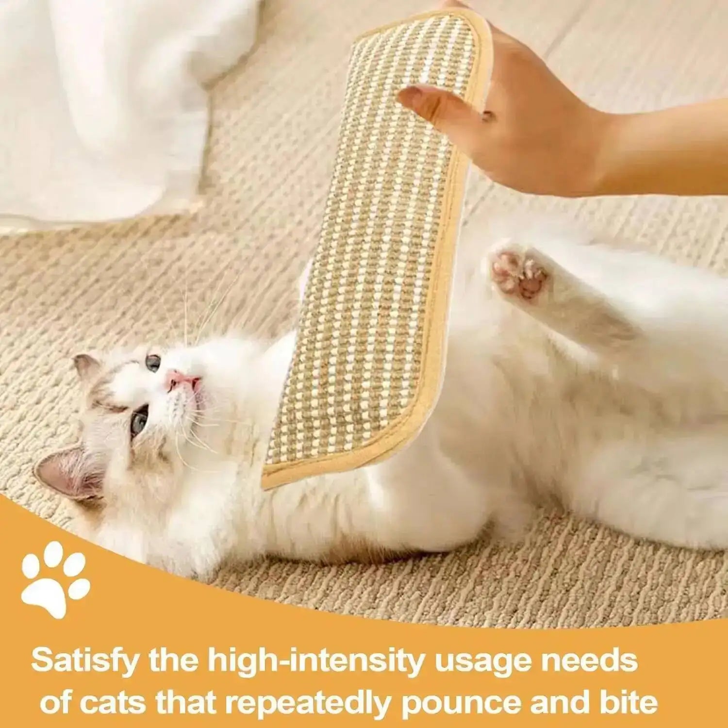 Interactive Cat Scratcher Toy with Catnip Pillow – Sisal Scratching Post, Claw Grinder & Chew Bite Toy for Kittens and Indoor Cats