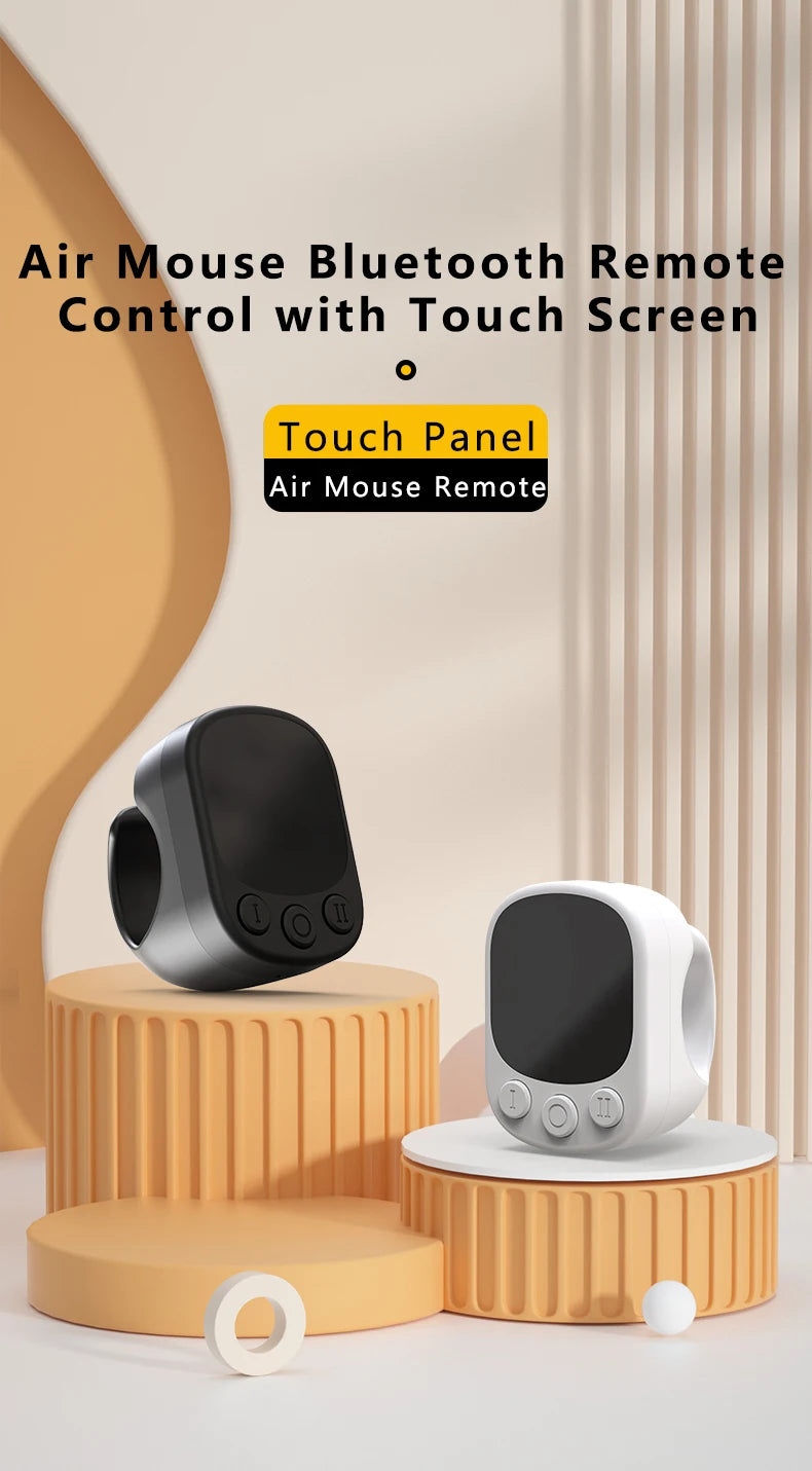 Bluetooth Mouse Ring Remote Control with Touchpad – Smart Screen Clicker & Scrolling Ring for Android and iOS