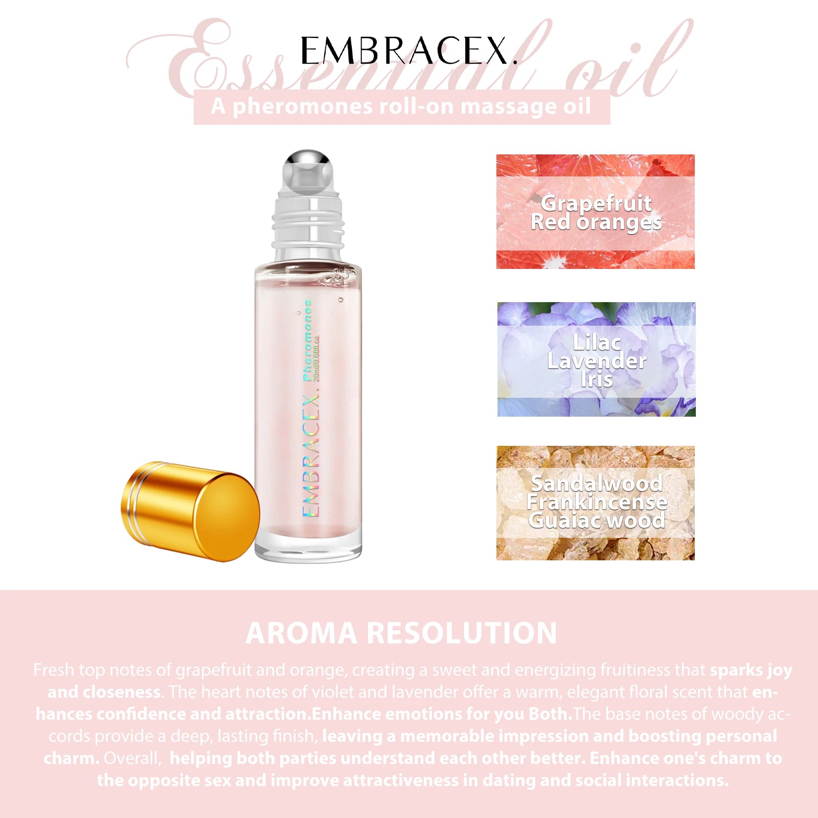 20ml Pheromone Perfume Oil Roll-On for Women | Long-Lasting Essential Oil Fragrance Gift