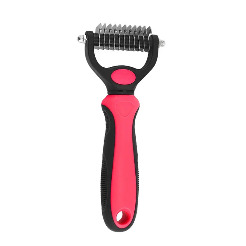 All-in-One Pet Deshedding Brush | Dog & Cat Grooming Tool for Hair Removal & Dematting