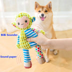 Pet Plush Puzzle Toy – Cute Animal Squeaky Chew & Teeth Cleaning Toy for Dogs & Cats