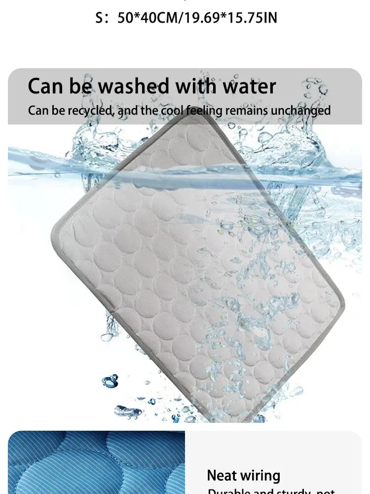 Summer Cooling Pet Ice Mat for Dogs and Cats | Breathable Sofa Bed Cooling Sleeping Pad