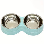 Double Stainless Steel Pet Bowls with Non-Slip Base (Food & Water)