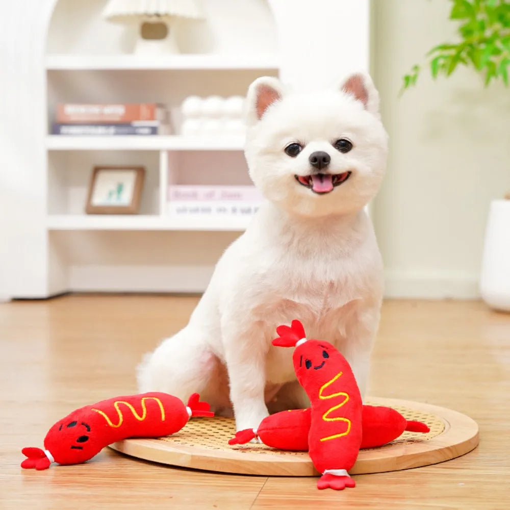 Dog Sound Plush Toy – Squeaky Bite-Resistant Chew Toy for Puppies