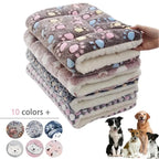 Bear Pattern Soft Fleece Pet Sleeping Mat – Washable Warm Dog and Cat Bed Blanket