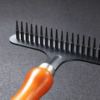 Pet Undercoat Rake Deshedding Tool | Wooden Handle Dog & Cat Grooming Brush