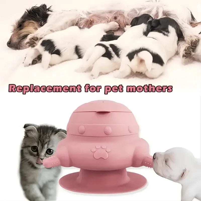 Pet Silicone Breast Feeder, Multifunctional Pet Pacifier Feeder, Puppy Feeding Bottles Food Storage Container for Kitten Dog Cat