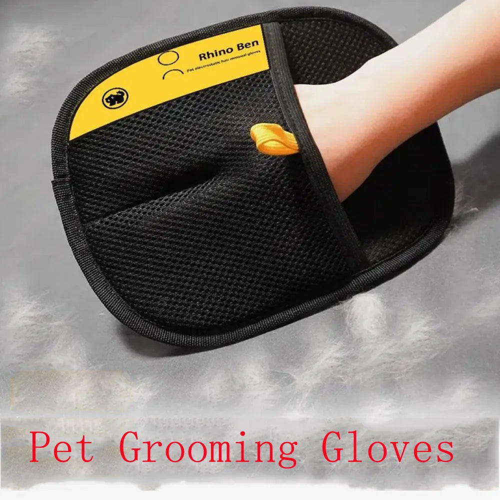 Pet Grooming Gloves – Easy Hair Remover for Dogs & Cats