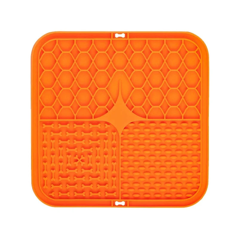 Silicone Dog Lick Mat Slow Feeder – Suction Cup Feeding Mat for Bathing, Training & Anxiety Relief