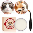 Pet Tear Stain Remover Paste for Dogs and Cats – Gentle Eye Cleaner and Eye Booger Remover with Soft Brush