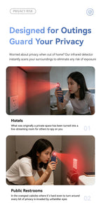 Essager Camera Infrared Detector Safe&Anti-Peeping Protection Detector Hotel Pinhole Lens Detect Security Alarm Anti Spy Candid
