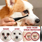 Pet Tear Stain Remover Paste for Dogs and Cats – Gentle Eye Cleaner and Eye Booger Remover with Soft Brush