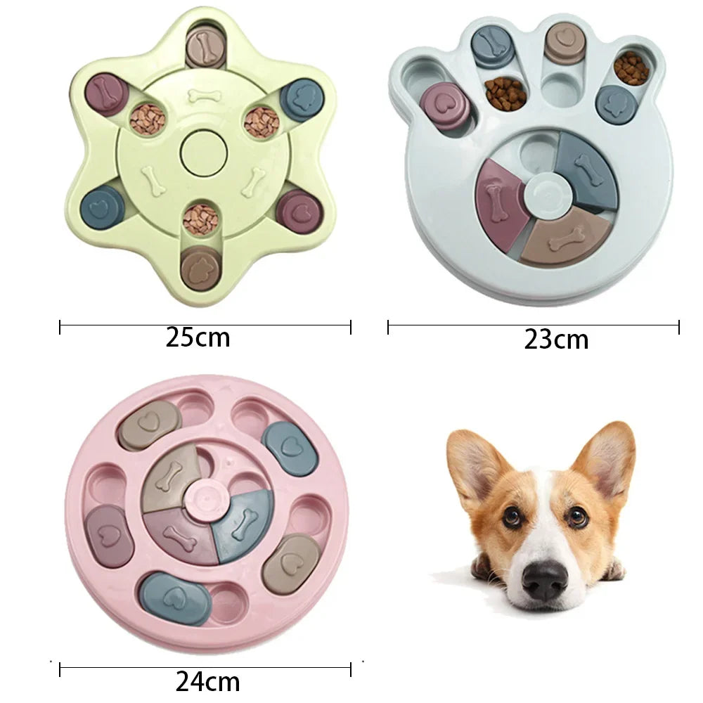 Dog Puzzle Slow Feeder Bowl – Interactive IQ Food Dispenser for Dogs & Cats