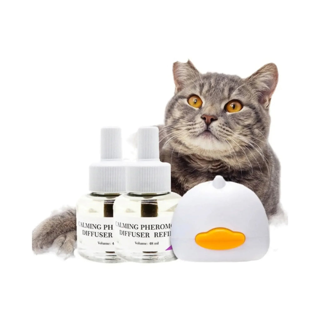 Cat Pheromone Plug-In Diffuser Kit with 30-Day Refill | Calming Stress Relief and Relaxation for Indoor Cats