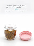 Portable Dog Water Bottle with Food Storage – Travel Feeder Bowl for Dogs & Cats