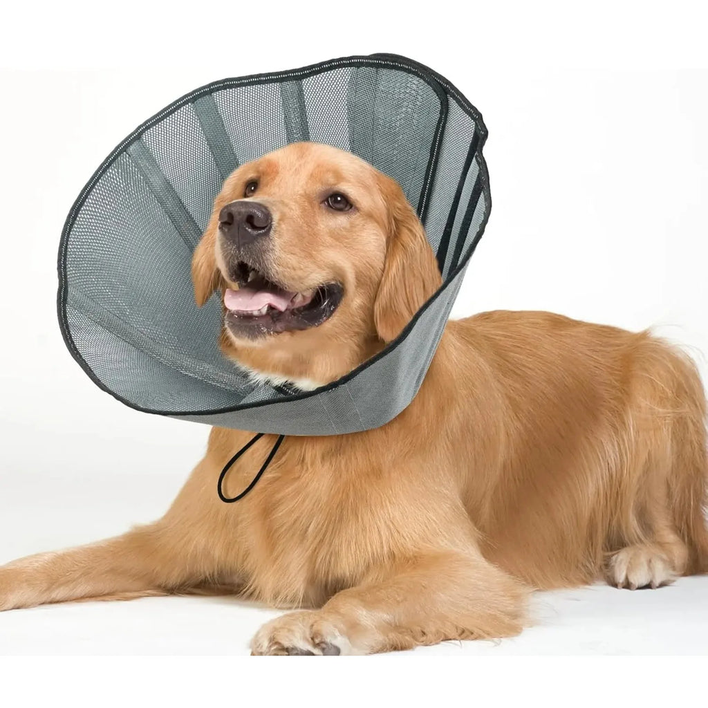 Soft Dog Cone Collar for Large and Extra Large Dogs | Adjustable Recovery E-Collar Alternative After Surgery